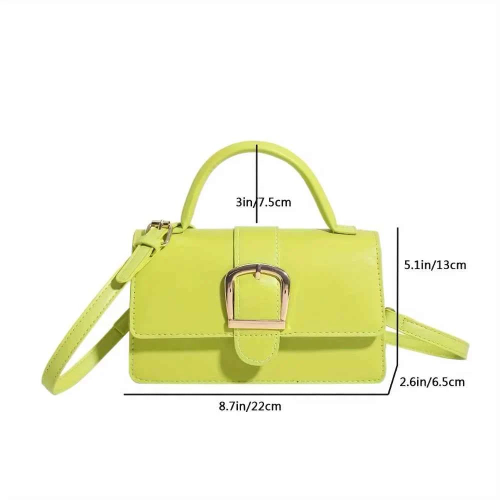 1 bolso bandolera cuadrado minimalista verde para mujer, ...