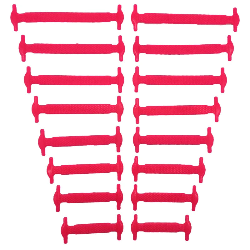 Cordones de Silicona COSYLEE: 16 Pares Elásticos sin Atar