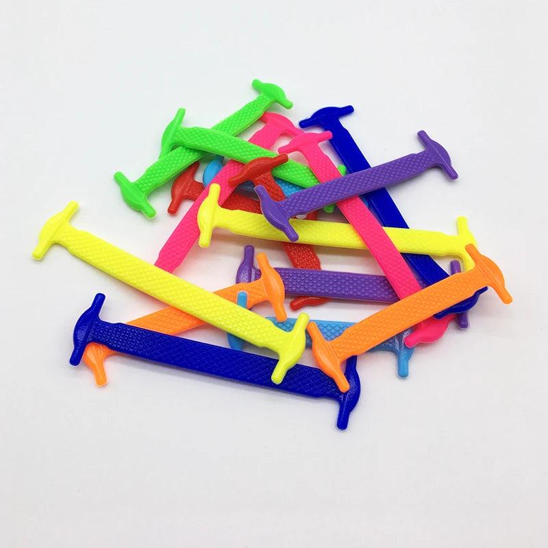 Cordones de Silicona COSYLEE: 16 Pares Elásticos sin Atar