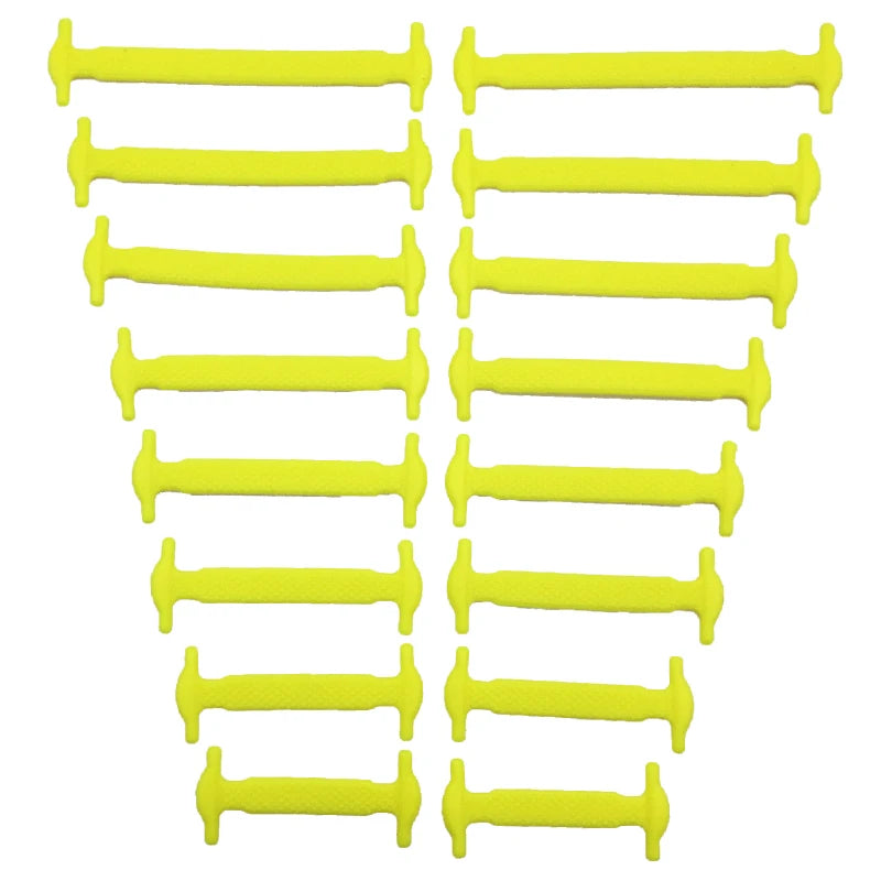 Cordones de Silicona COSYLEE: 16 Pares Elásticos sin Atar