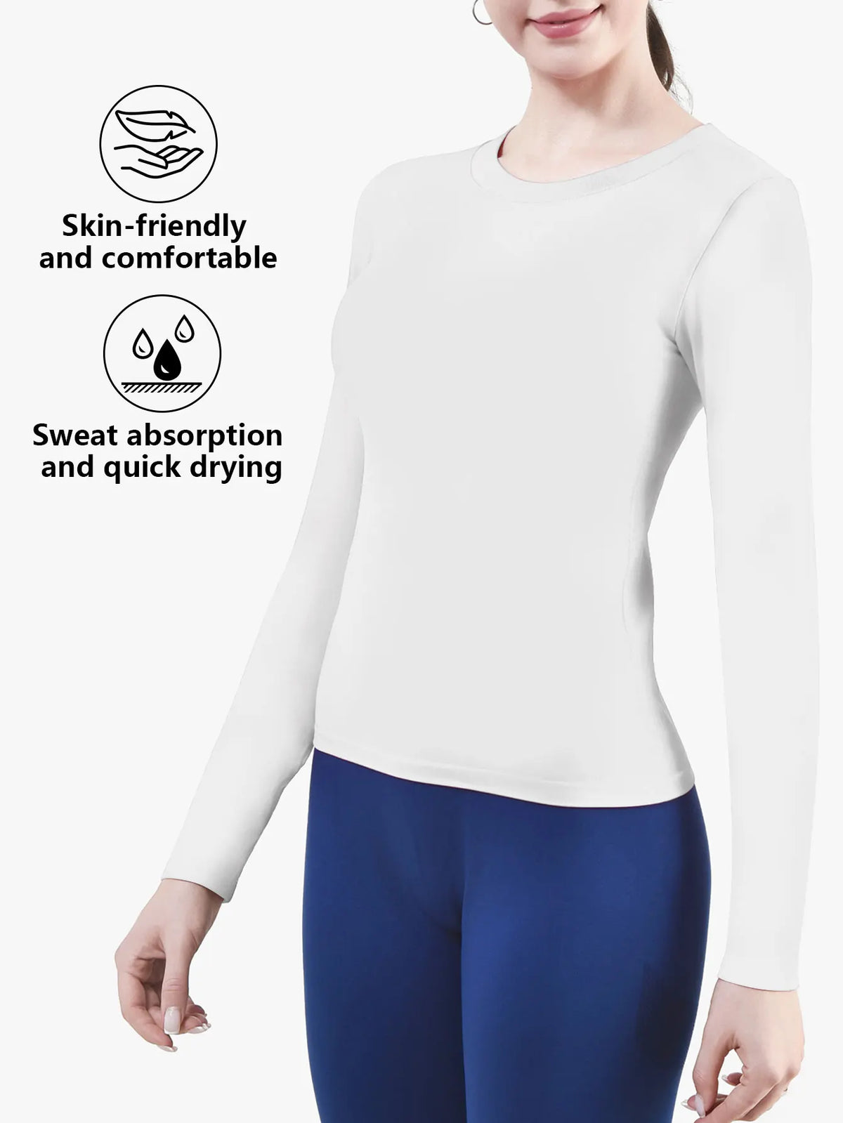 CZGUKE Camiseta Deportiva Manga Larga Mujer Transpirable Fitness - Corporación Turística