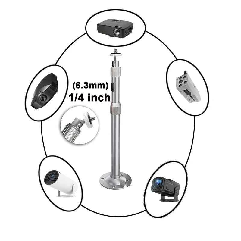 Trípode Metálico Proyector 20/40/60cm - Soporte Universal 1/4" DITONG