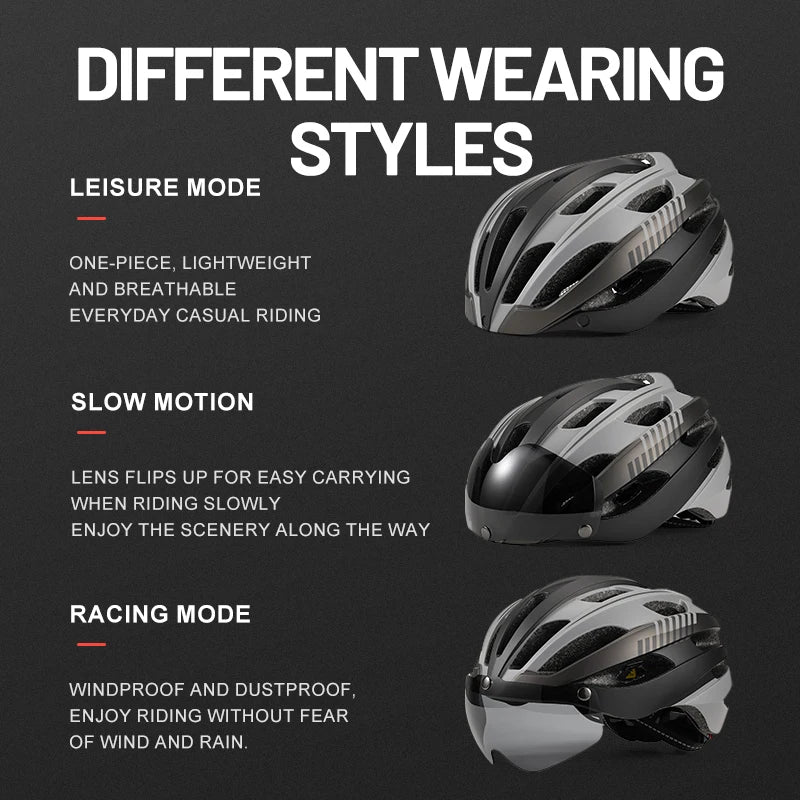 Casco Eastinea con Gafas Magnéticas: Ciclismo MTB/Carretera Seguridad - Corporación Turística