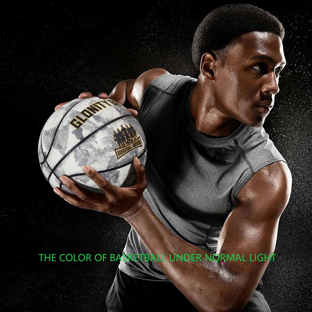 Balón Baloncesto Luminoso Oficial 7 | Glonity Bro | Duradero Verde - Corporación Turística