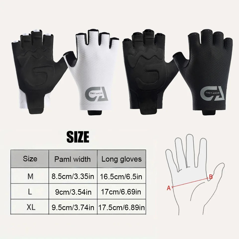Guantes Ciclismo GTUBIKE Medio Dedo Antichoque Verano Transpirables - Corporación Turística