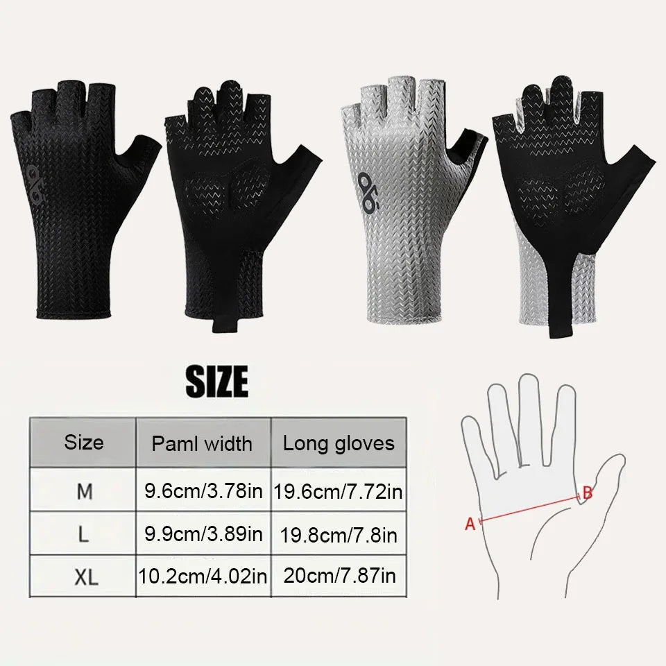 Guantes Ciclismo GTUBIKE Medio Dedo Verano Antideslizantes (M/L/XL) - Corporación Turística