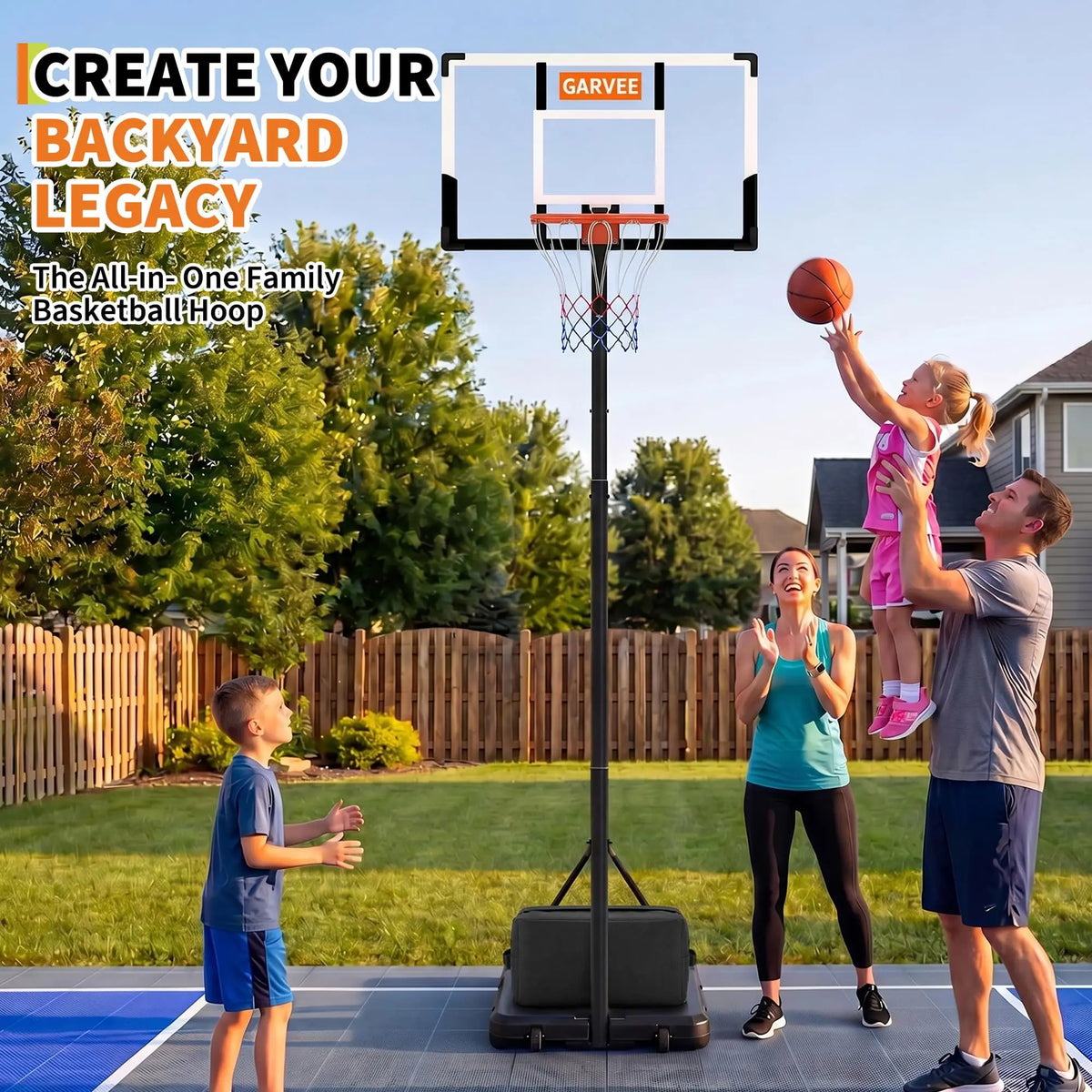 Aro Baloncesto Portátil Ajustable 10 Pies HiMISS - Uso Interior/Exterior - Corporación Turística
