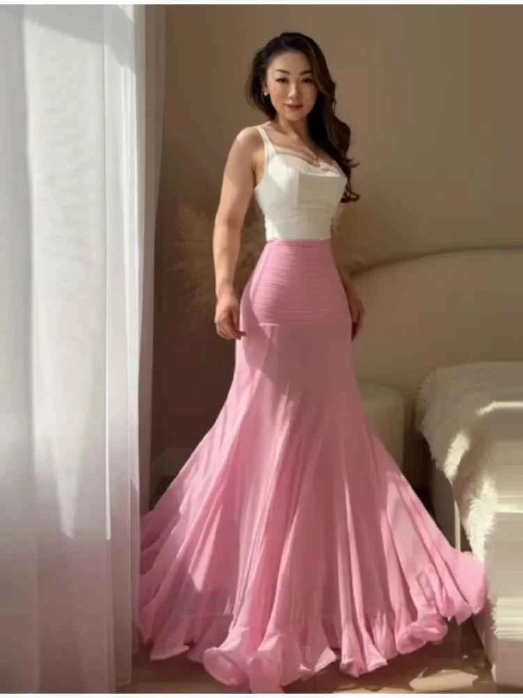 Falda Sirena Lunares Volantes Cintura Alta HOLD YOUNG | Elegante Verano