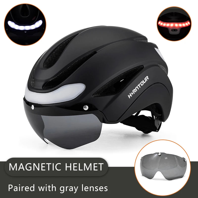 Casco Horntour HT-16 con LED: Ciclismo Profesional y Seguro - Corporación Turística
