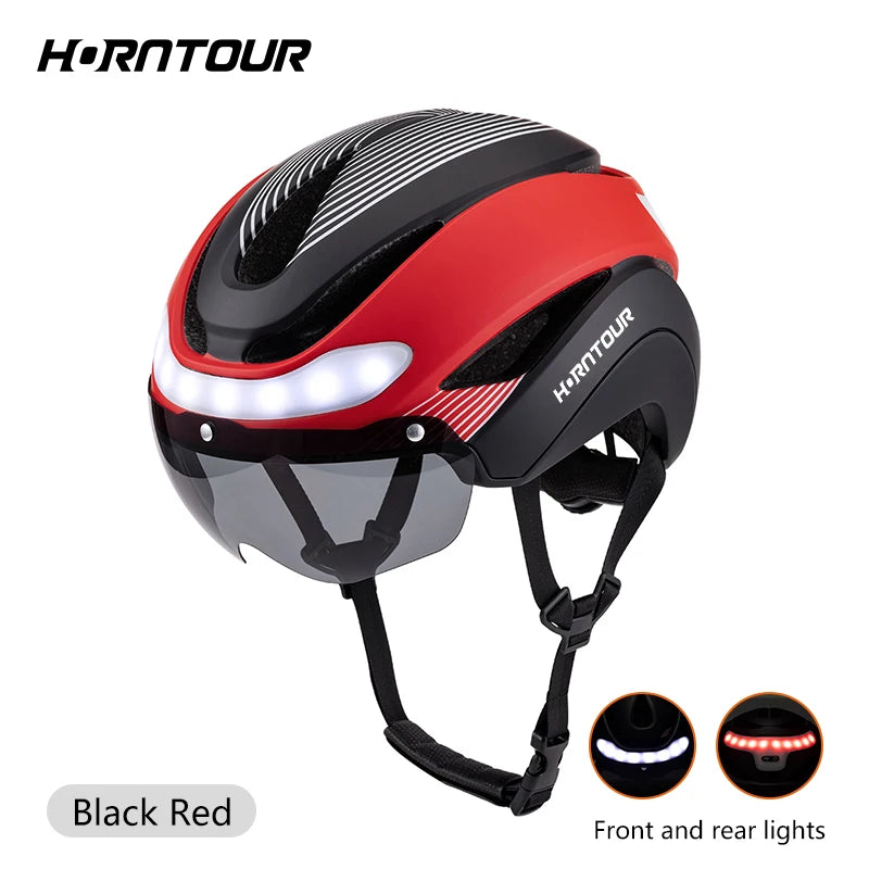Casco Horntour HT-16 con LED: Ciclismo Profesional y Seguro - Corporación Turística