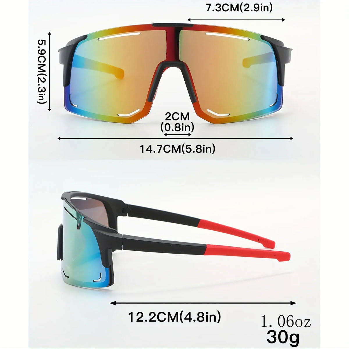 Gafas Deportivas Envolventes Anti-Luz UV400 - Julyrays - Ciclismo, Pesca - Corporación Turística