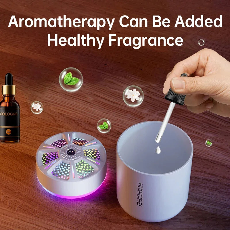 Humidificador 180ml Kebidumei: Potente Difusor Aromaterapia LED Hogar