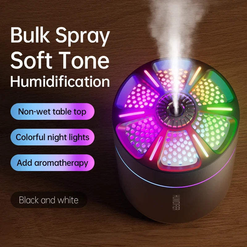 Humidificador 180ml Kebidumei: Potente Difusor Aromaterapia LED Hogar