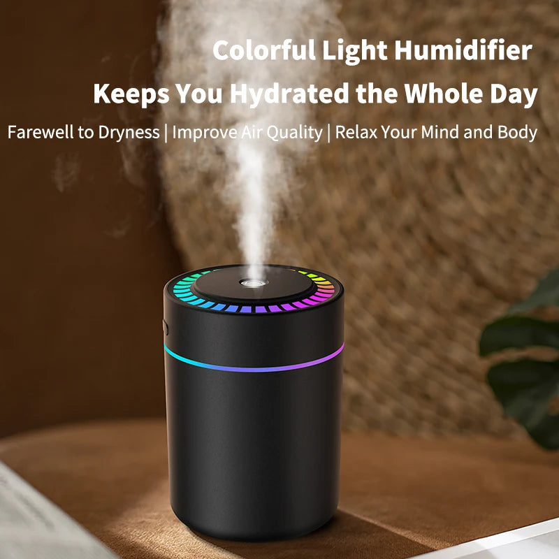 Humidificador 180ml Kebidumei: Potente Difusor Aromaterapia LED Hogar