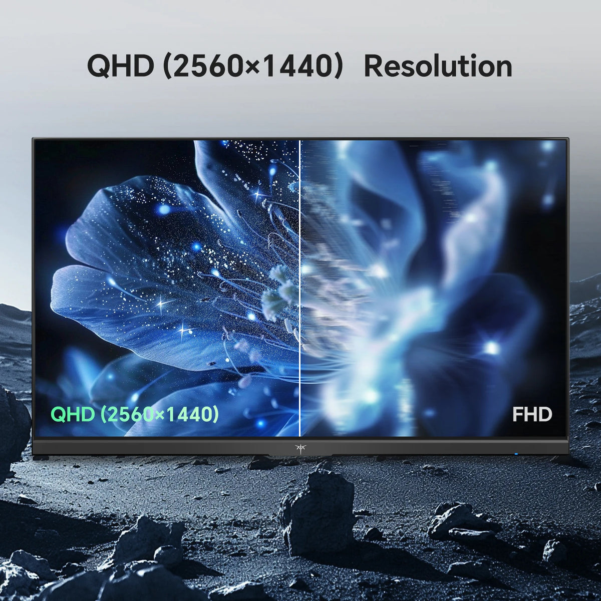 KTC 27-inch QHD IPS monitor with 120Hz refresh rate, black color, designed for immersive visual experience.