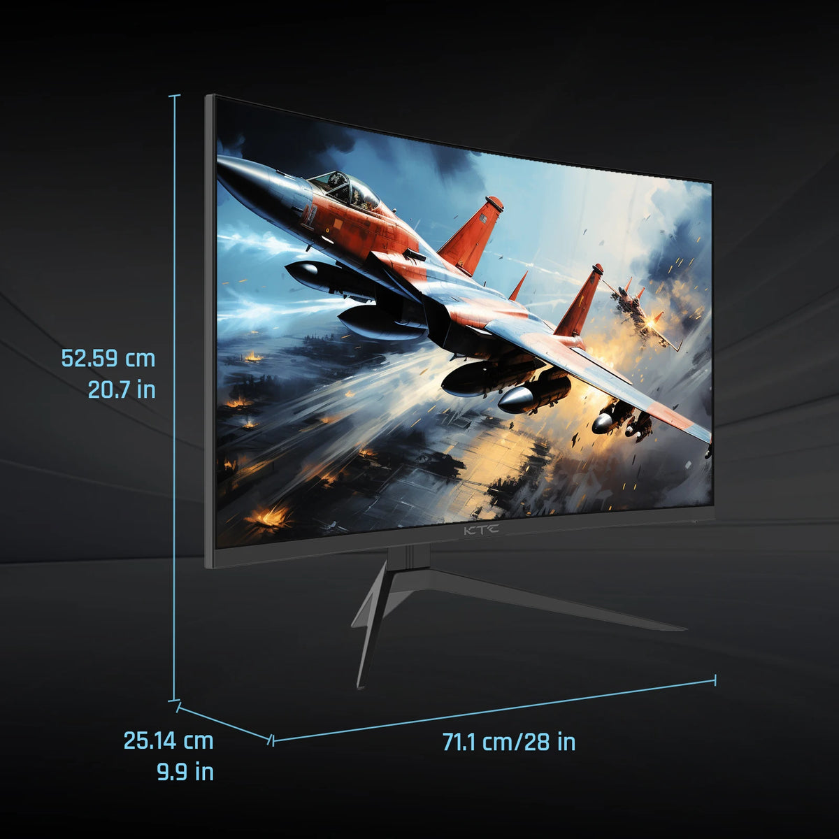KTC 32-inch curved gaming monitor with 240Hz refresh rate, 1080P resolution, 1ms response time, HDR10, ideal for immersive gaming.