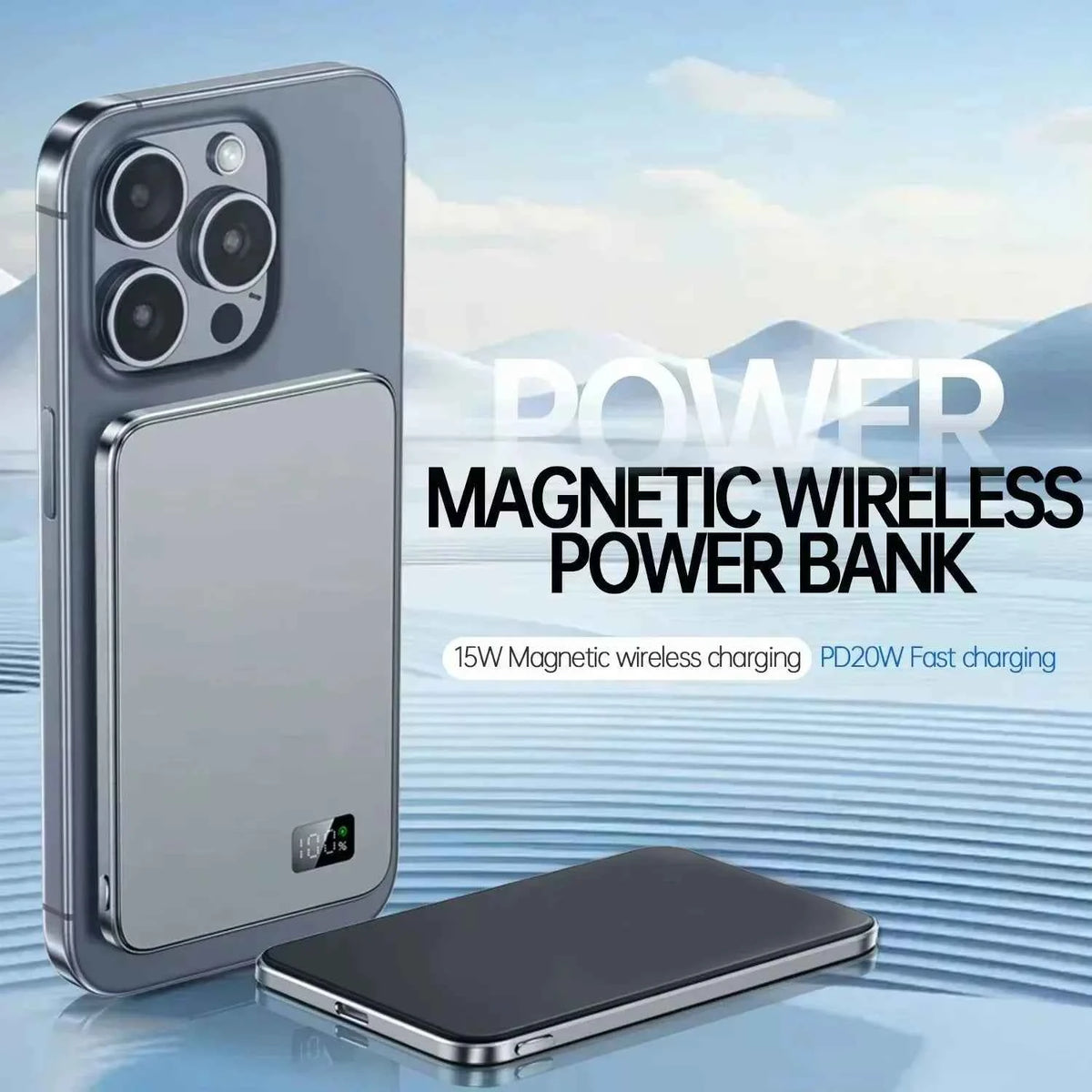 Batería Externa Magnética MagSafe 50000mAh | Carga Rápida PD22.5W – Sin Funda Requerida
