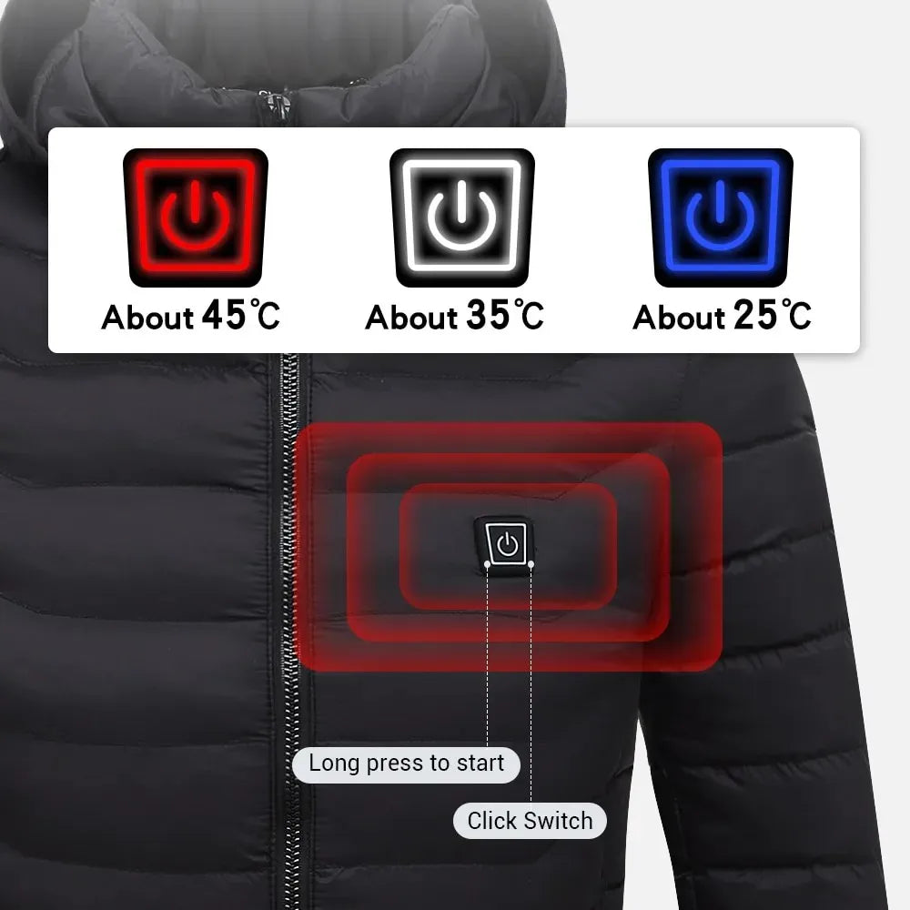 Chaqueta Calefactable 21 Zonas Hombre/Mujer LEOSOXS - Invierno Térmica USB