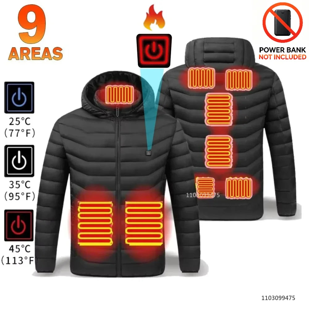 Chaqueta Calefactable 21 Zonas Hombre/Mujer LEOSOXS - Invierno Térmica USB
