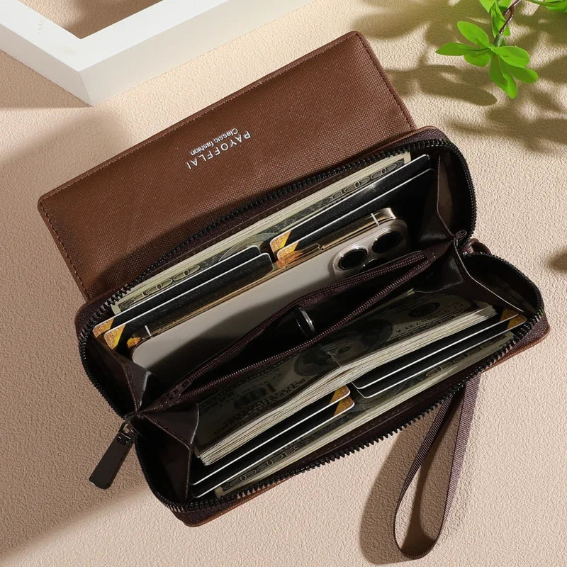 Cartera Piel Sintética Hombre MADLEY Doble Capa RFID - Elegante y Funcional - Corporación Turística