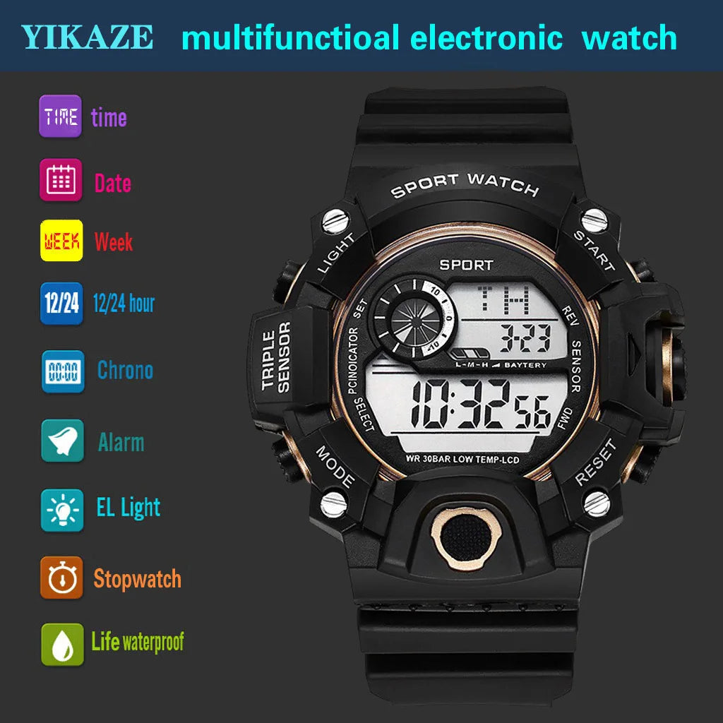 Reloj Deportivo Digital MAYZHISU Hombre Esfera Grande Multifuncional Sumergible