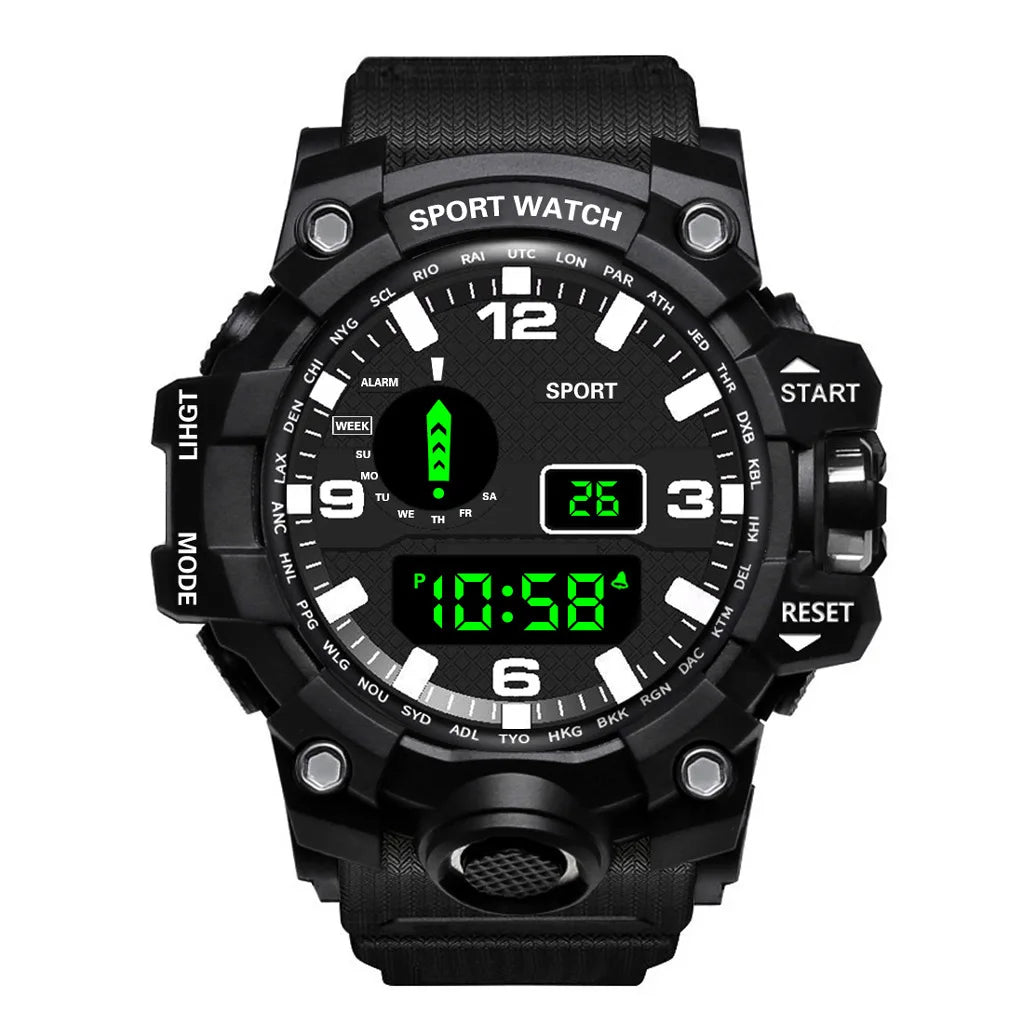 Reloj Deportivo Digital MAYZHISU Hombre Esfera Grande Multifuncional Sumergible