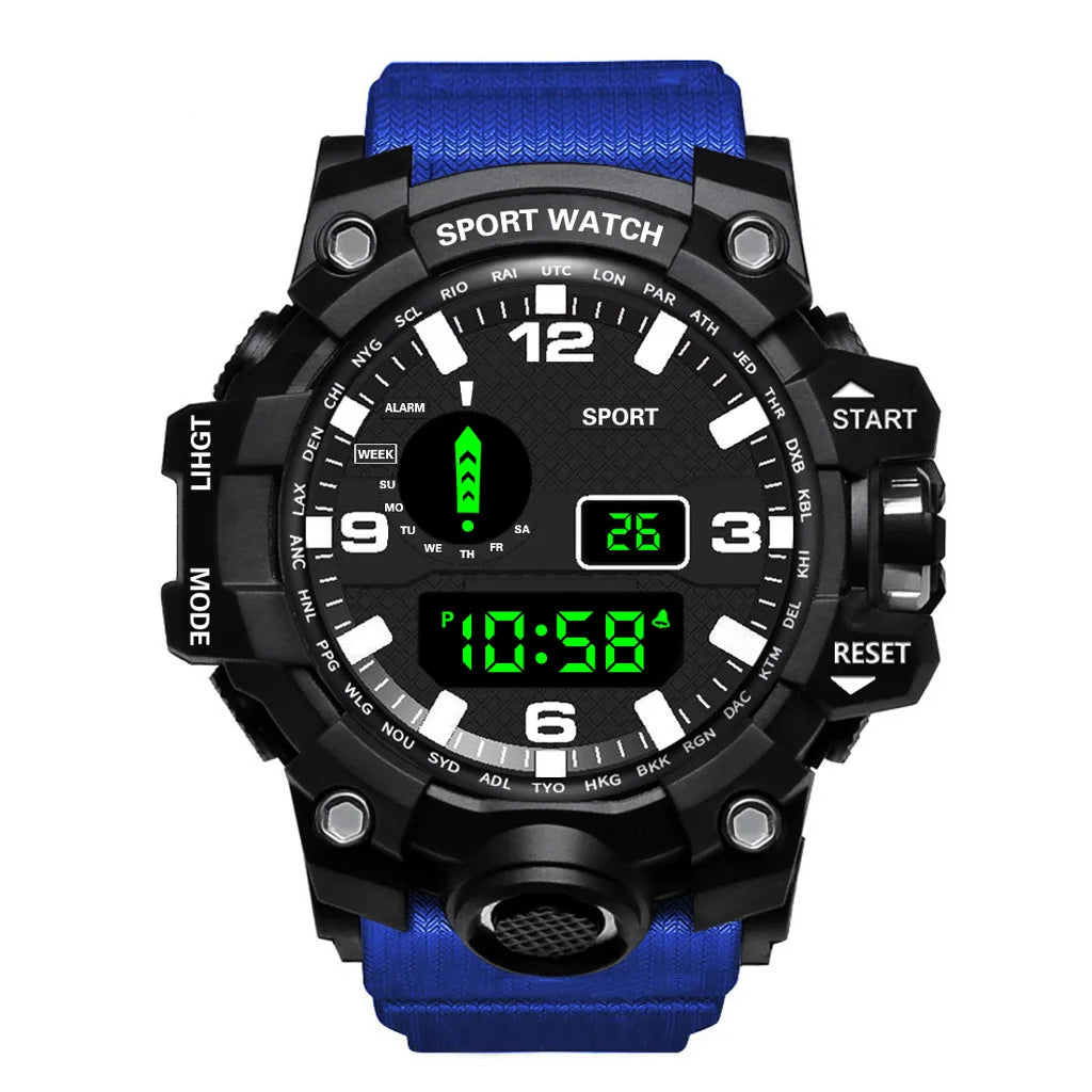 Reloj Deportivo Digital MAYZHISU Hombre Esfera Grande Multifuncional Sumergible
