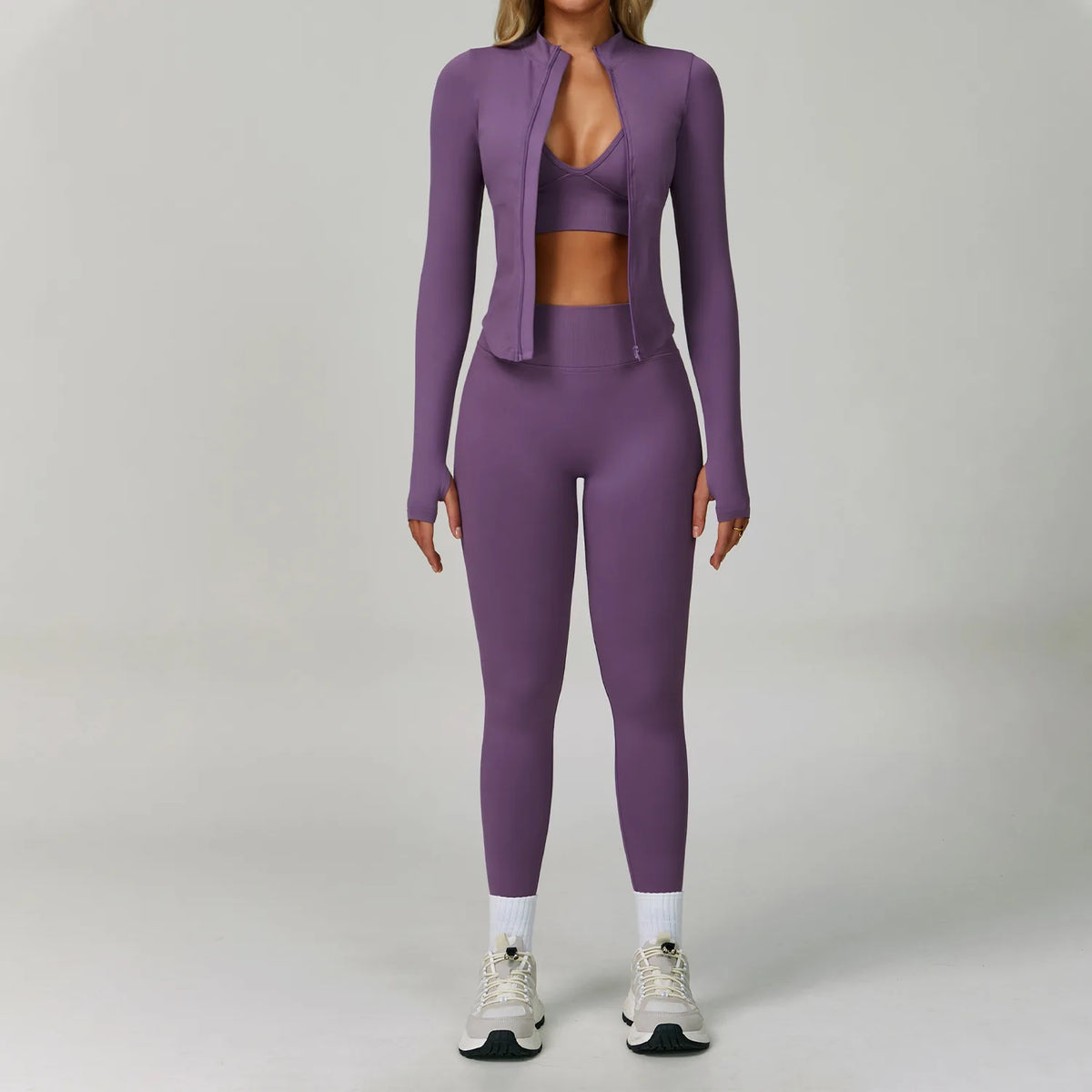 Conjunto Yoga Mujer MIketi: Leggings y Top Fitness sin Costuras - Corporación Turística