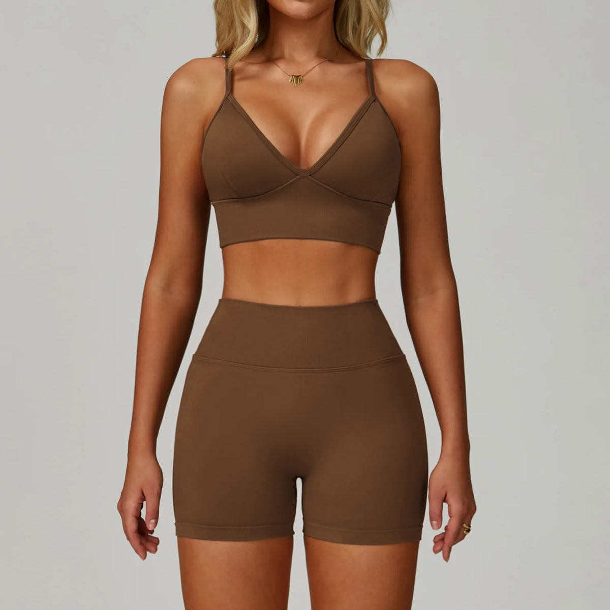 Conjunto Yoga Mujer MIketi: Leggings y Top Fitness sin Costuras - Corporación Turística