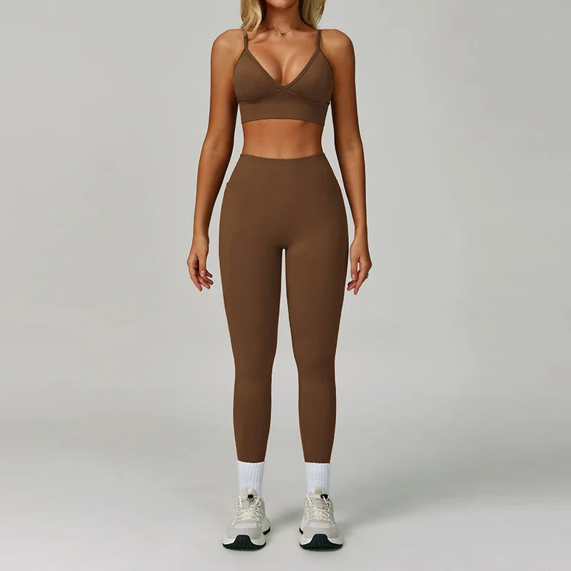 Conjunto Yoga Mujer MIketI Sin Costuras - Transpirable y Elástico - Corporación Turística