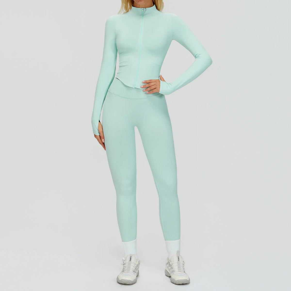 Conjunto Yoga Mujer MIketI Sin Costuras - Transpirable y Elástico - Corporación Turística