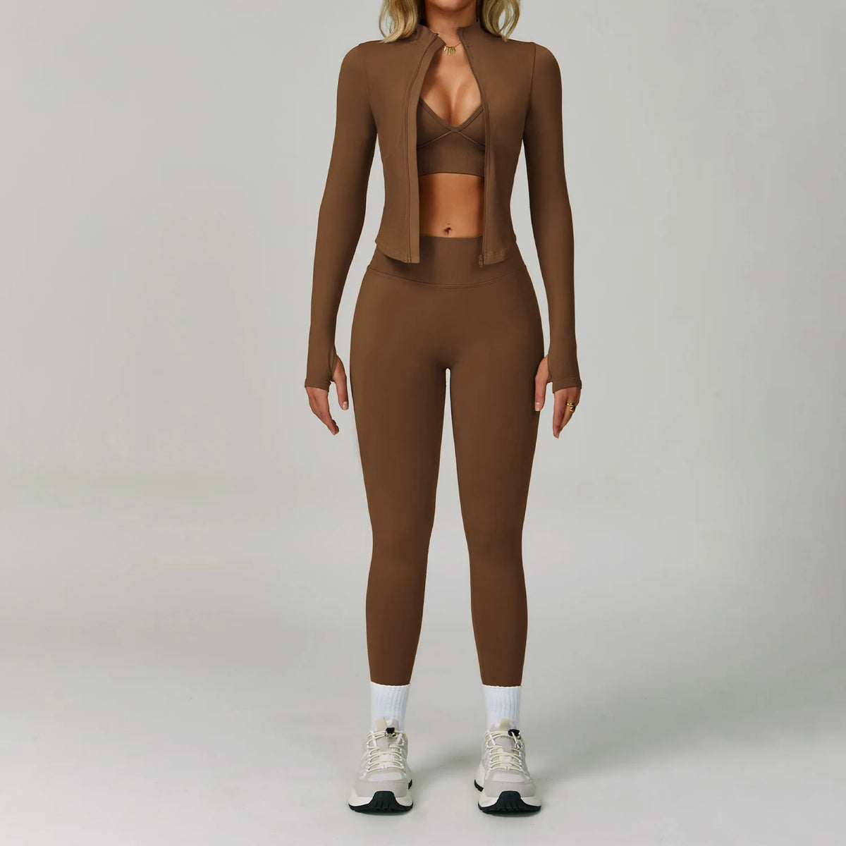 Conjunto Yoga Mujer MIketI Sin Costuras - Transpirable y Elástico - Corporación Turística