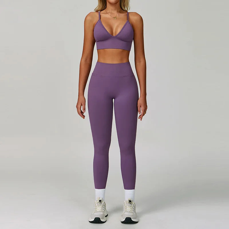 Conjunto Yoga Mujer MIketI Sin Costuras - Transpirable y Elástico - Corporación Turística
