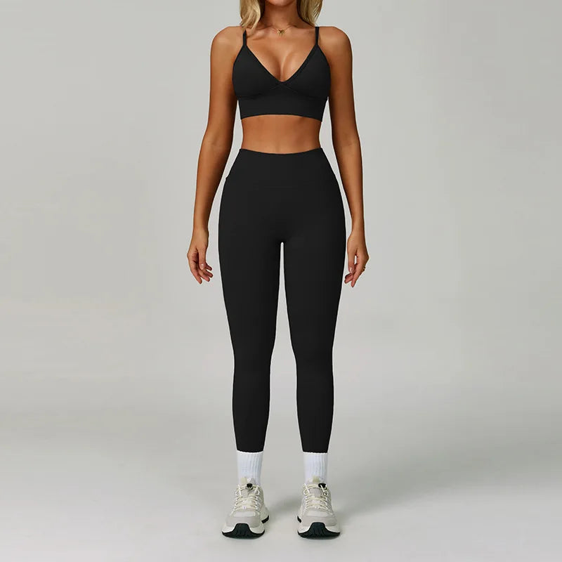 Conjunto Yoga Mujer MIketI Sin Costuras - Transpirable y Elástico - Corporación Turística