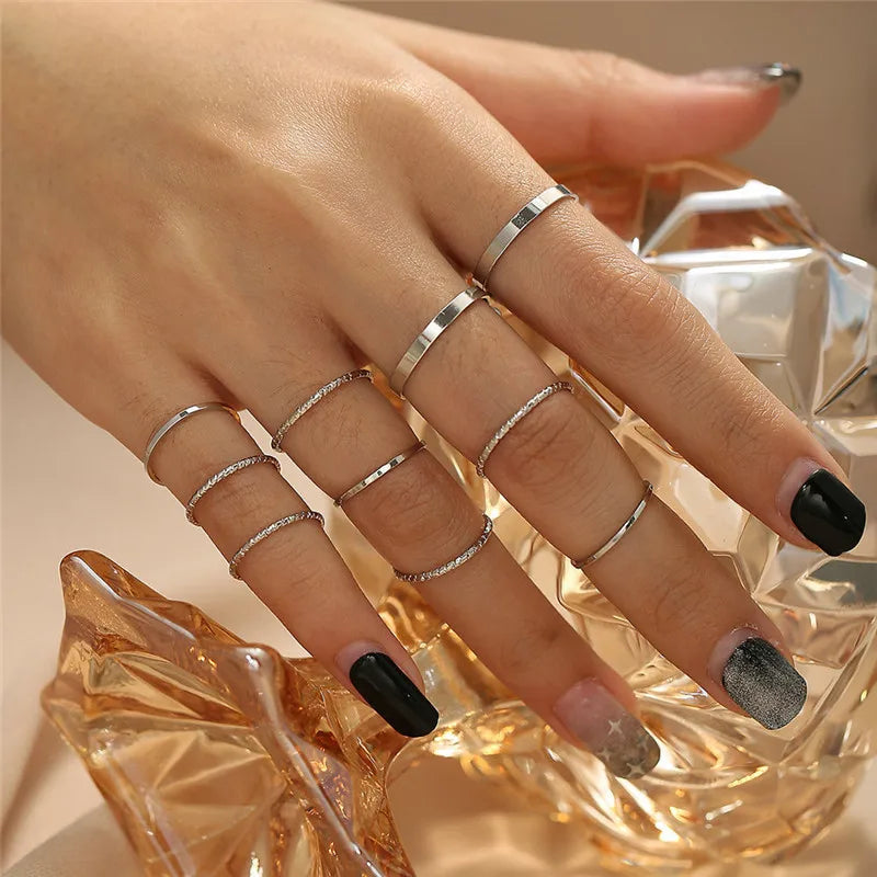 Conjunto Anillos Bohemios Circon Dorados Mujer | Modyle | Regalos Boda - Corporación Turística