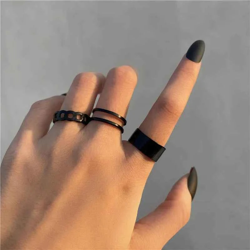 Conjunto Anillos Bohemios Circon: Modyle Oro 18K - Regalo Boda Mujer