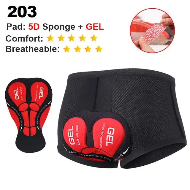 NEWBOLER Ropa Ciclismo Gel 5D Hombre - Transpirable y Antigolpes - Corporación Turística