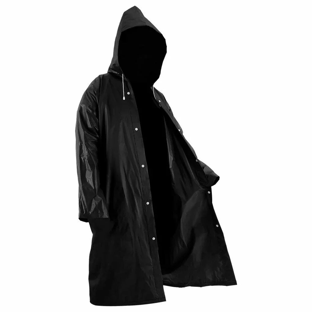 Chubasquero Unisex EVA Negro 145x68cm Impermeable para Acampar