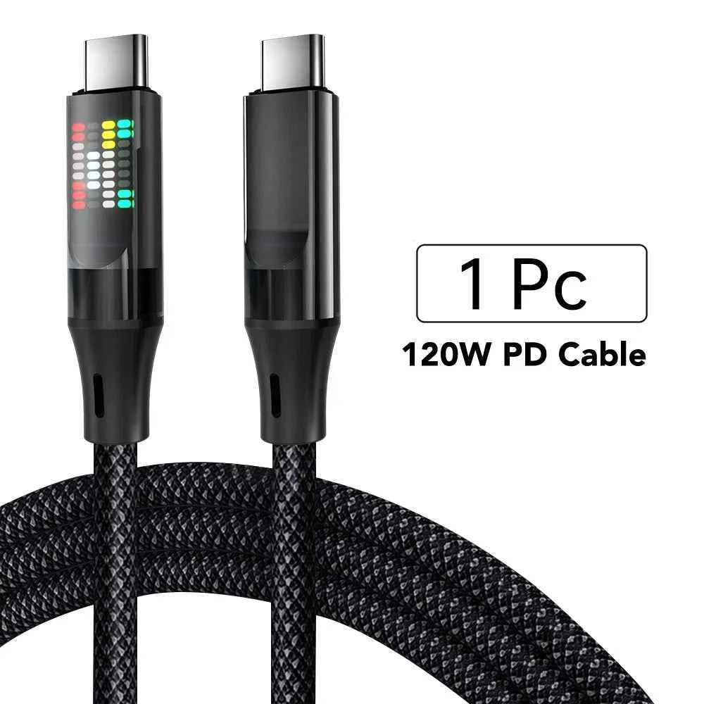 OOZCC Cable USB C Carga Rápida 120W LED 6A - Carga y Datos Seguros