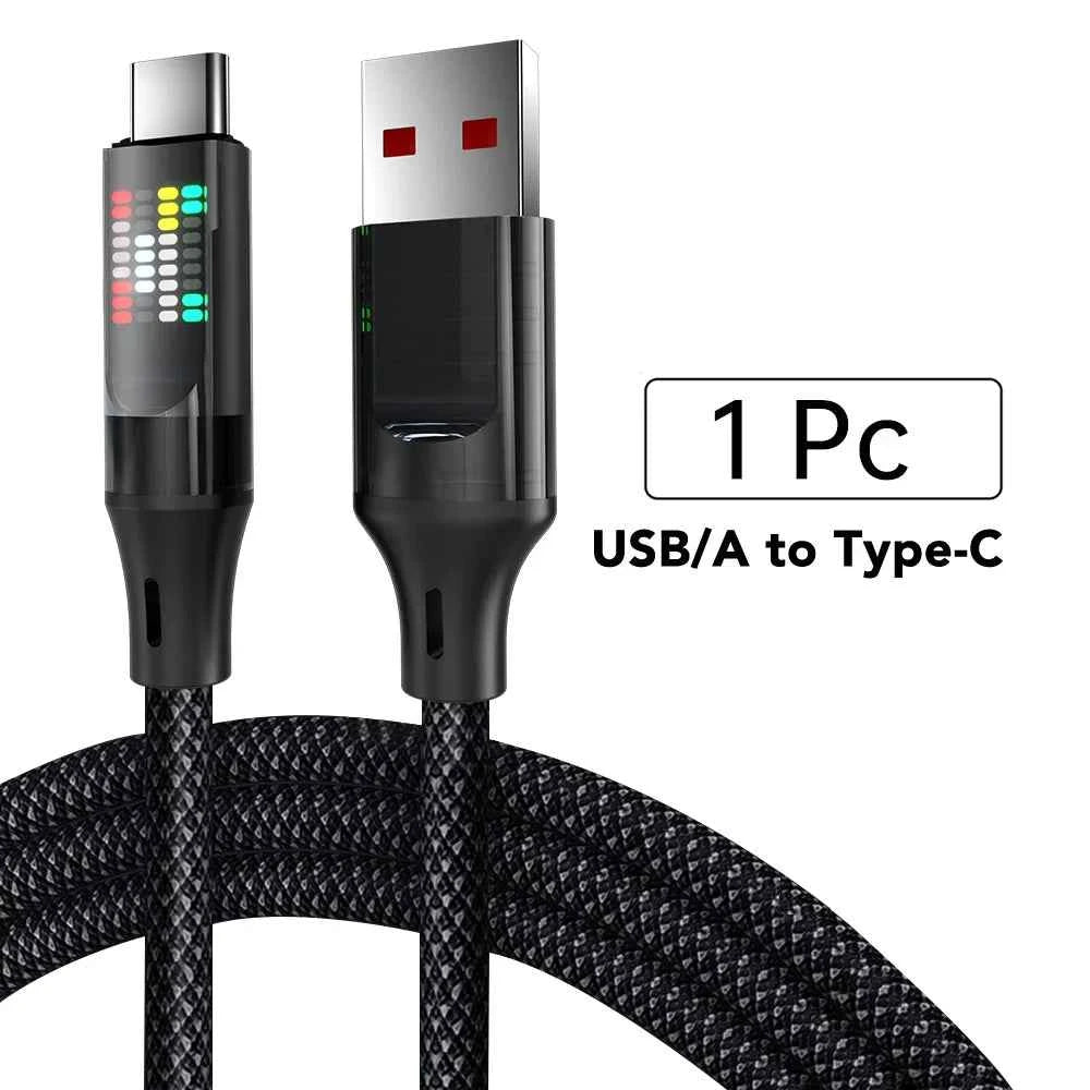 OOZCC Cable USB C Carga Rápida 120W LED 6A - Carga y Datos Seguros