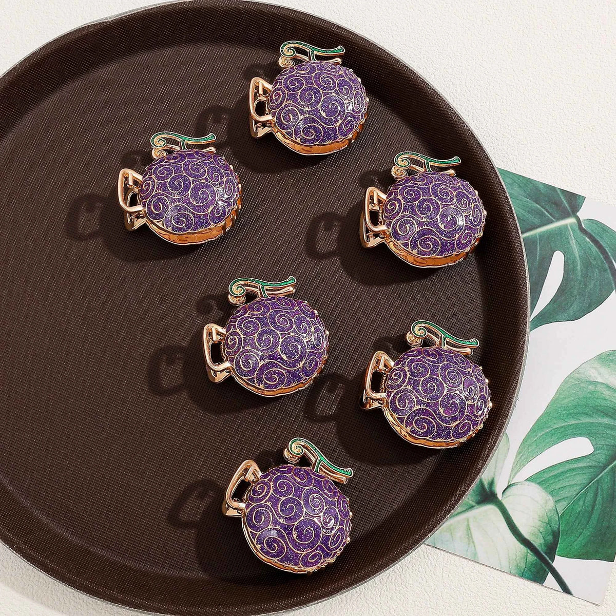 Pinza Fruta Diablo Púrpura | Potdemiel | Accesorio Cosplay Único