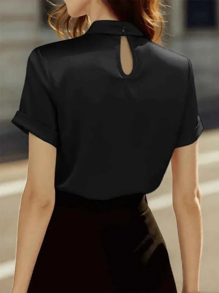 Blusa Elegante Mujer Manga Corta Oficina Moda 2026 Potskie