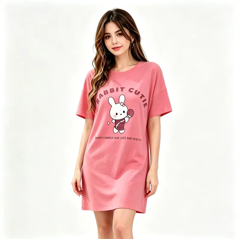 Camisón Dibujos Animados Mujer Suave | qslziss | Ropa Hogar Cómoda - Corporación Turística