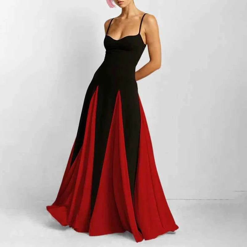 Vestido Midi Rosa Vacaciones Mujer 2026 Elegante Tirantes Finos Línea A