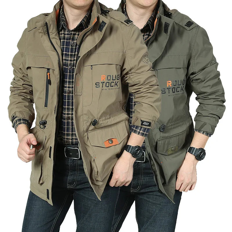 Chaqueta Táctica R windproof Hombre | Impermeable con Capucha | Senderismo