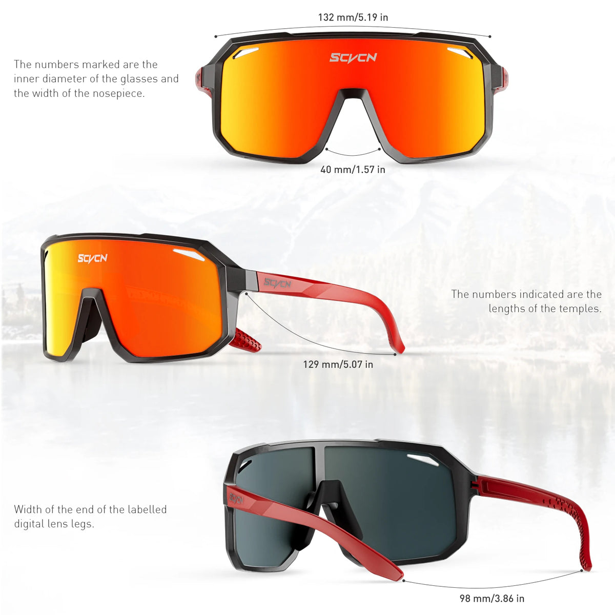 Gafas Ciclismo Fotocromáticas SCVCN UV400 Hombre Mujer Deportivas - Corporación Turística