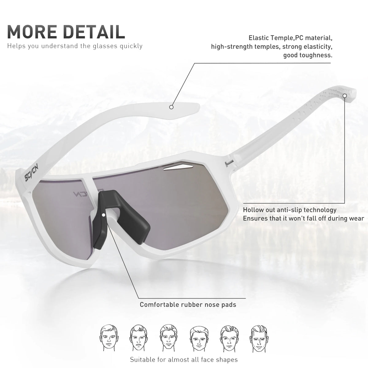 Gafas Ciclismo Fotocromáticas SCVCN UV400 Hombre Mujer Deportivas - Corporación Turística