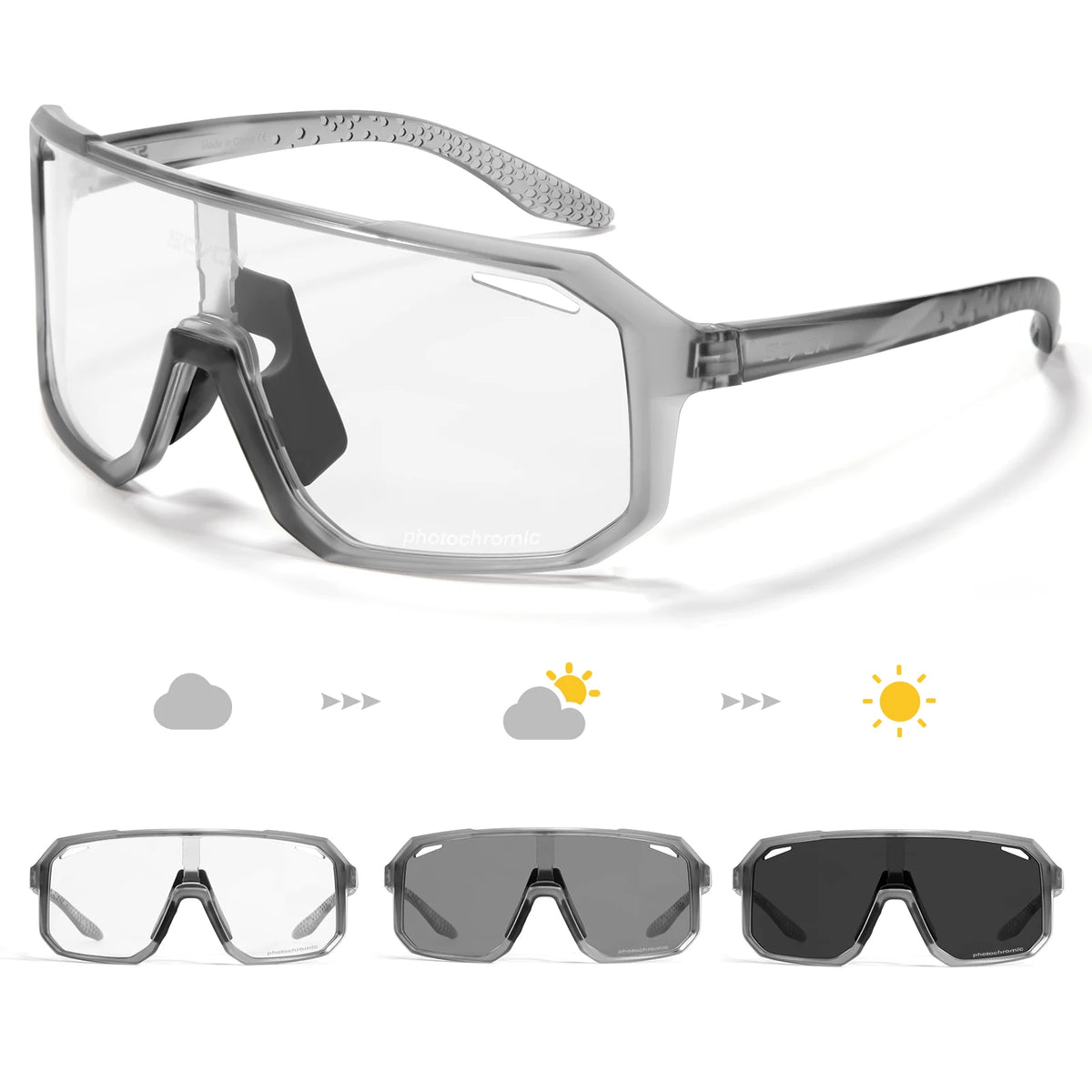 Gafas Ciclismo Fotocromáticas SCVCN UV400 Hombre Mujer Deportivas - Corporación Turística