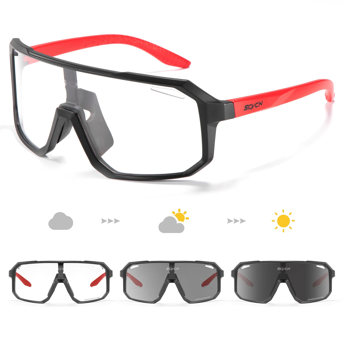 Gafas Ciclismo Fotocromáticas SCVCN UV400 Hombre Mujer Deportivas - Corporación Turística