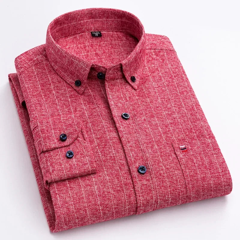 Camisa Manga Larga Hombre Talla Grande 7XL Algodón Ajustada ShirtPlus - Corporación Turística